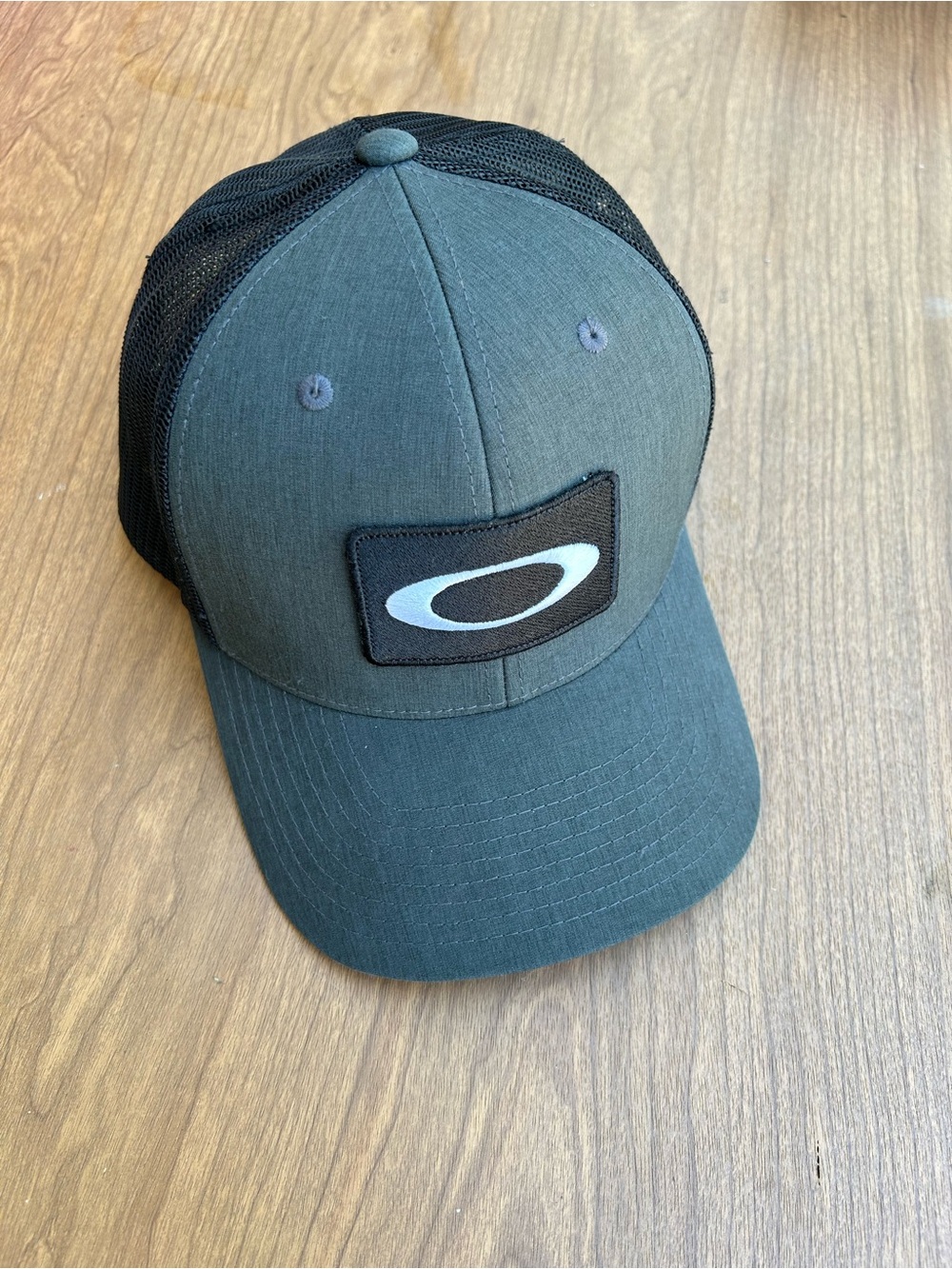 Oakley Gray and Black SnapBack Trucker Cap